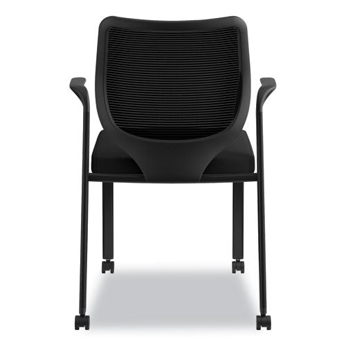 Nucleus Series Multipurpose Stacking Chair With Ilira-stretch M4 Back, Black Seat-black Back, Black Base
