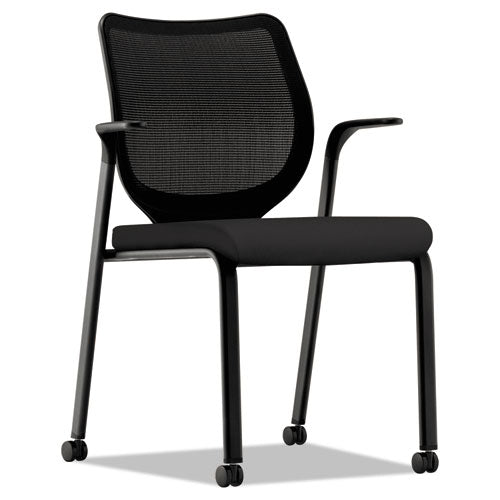 Nucleus Series Multipurpose Stacking Chair With Ilira-stretch M4 Back, Black Seat-black Back, Black Base