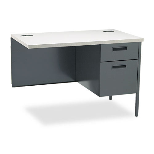 Metro Classic Series Workstation Return, Right, 42w X 24d, Mahogany-charcoal