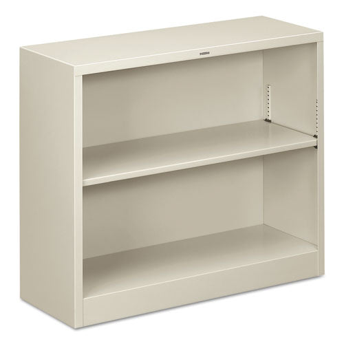 Metal Bookcase, Two-shelf, 34-1-2w X 12-5-8d X 29h, Light Gray