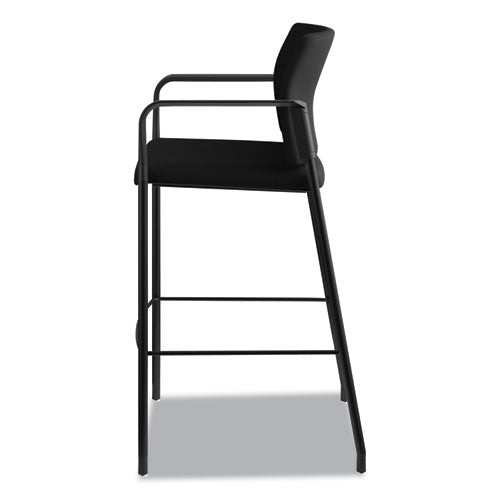 Accommodate Series Café Stool, Supports Up To 300 Lbs., Black Seat-black Back, Black Base