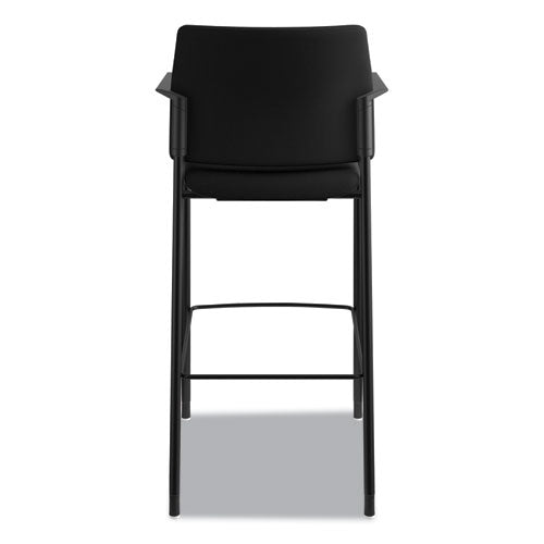 Accommodate Series Café Stool, Supports Up To 300 Lbs., Black Seat-black Back, Black Base