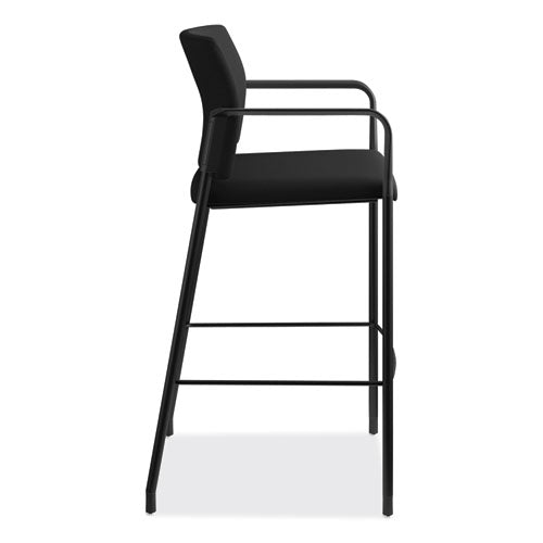 Accommodate Series Café Stool, Supports Up To 300 Lbs., Black Seat-black Back, Black Base