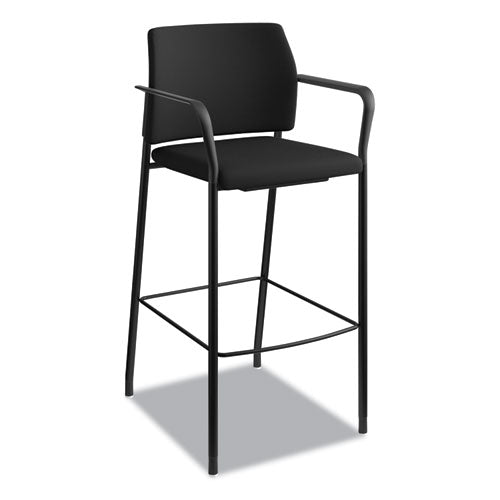 Accommodate Series Café Stool, Supports Up To 300 Lbs., Black Seat-black Back, Black Base