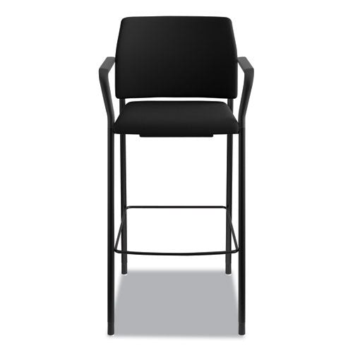 Accommodate Series Café Stool, Supports Up To 300 Lbs., Black Seat-black Back, Black Base