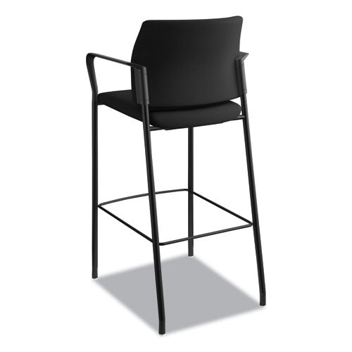 Accommodate Series Café Stool, Supports Up To 300 Lbs., Black Seat-black Back, Black Base