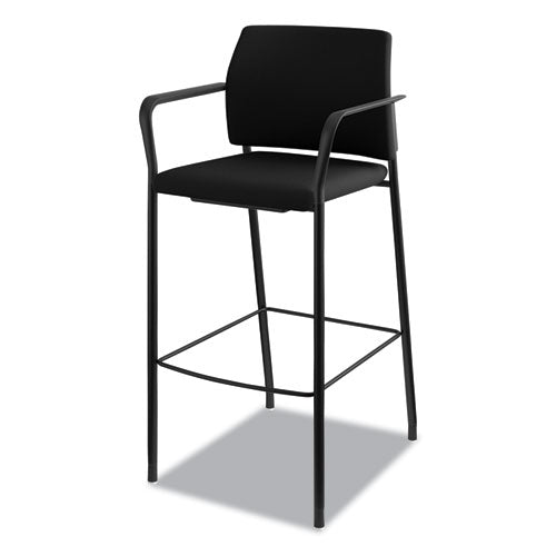 Accommodate Series Café Stool, Supports Up To 300 Lbs., Black Seat-black Back, Black Base