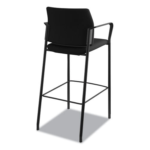 Accommodate Series Café Stool, Supports Up To 300 Lbs., Black Seat-black Back, Black Base