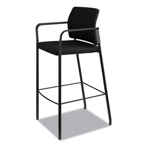 Accommodate Series Café Stool, Supports Up To 300 Lbs., Black Seat-black Back, Black Base