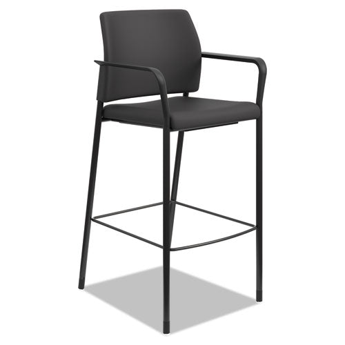 Accommodate Series Café Stool, Supports Up To 300 Lbs., Black Seat-black Back, Black Base