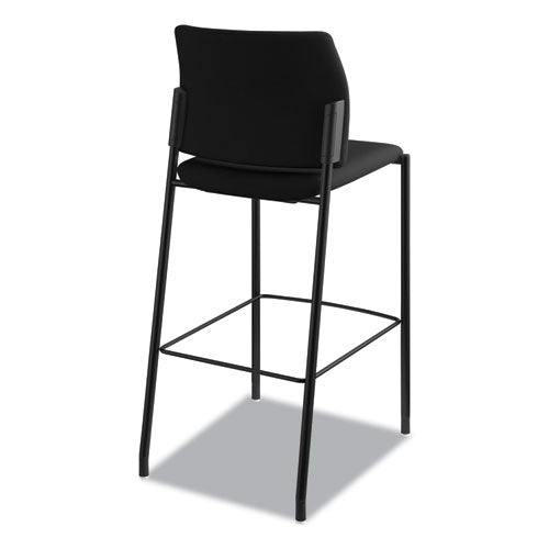 Accommodate Series Café Stool, Supports Up To 300 Lbs., Black Seat-black Back, Black Base