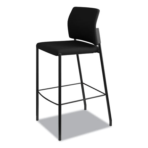 Accommodate Series Café Stool, Supports Up To 300 Lbs., Black Seat-black Back, Black Base