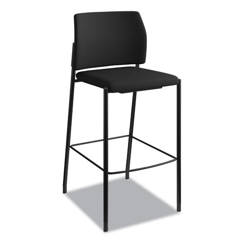 Accommodate Series Café Stool, Supports Up To 300 Lbs., Black Seat-black Back, Black Base