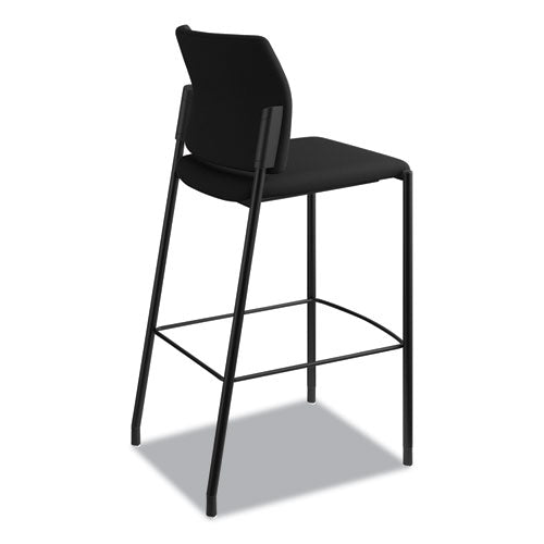 Accommodate Series Café Stool, Supports Up To 300 Lbs., Black Seat-black Back, Black Base