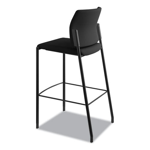 Accommodate Series Café Stool, Supports Up To 300 Lbs., Black Seat-black Back, Black Base