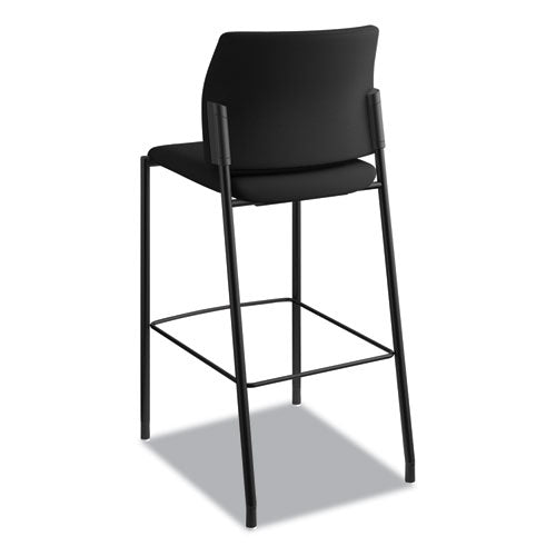 Accommodate Series Café Stool, Supports Up To 300 Lbs., Black Seat-black Back, Black Base