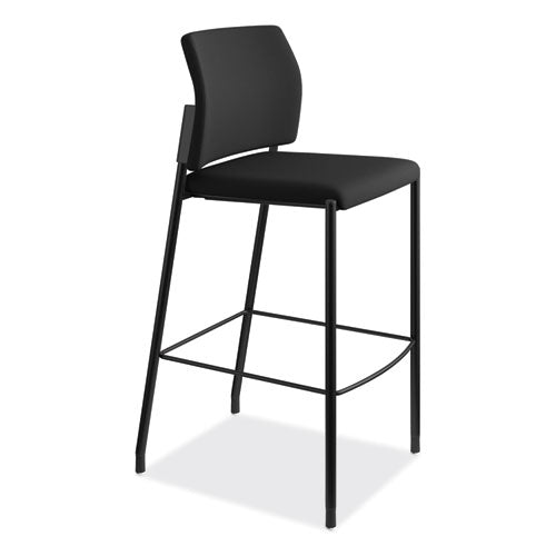 Accommodate Series Café Stool, Supports Up To 300 Lbs., Black Seat-black Back, Black Base