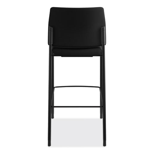 Accommodate Series Café Stool, Supports Up To 300 Lbs., Black Seat-black Back, Black Base