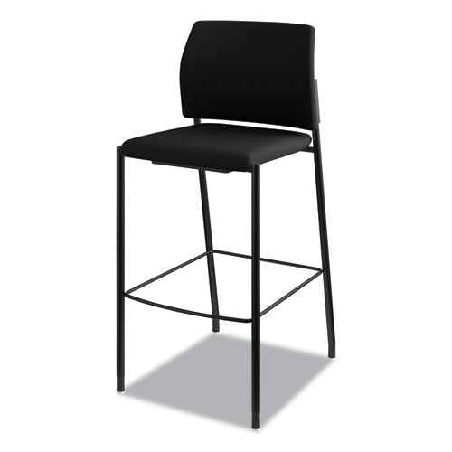 Accommodate Series Café Stool, Supports Up To 300 Lbs., Black Seat-black Back, Black Base