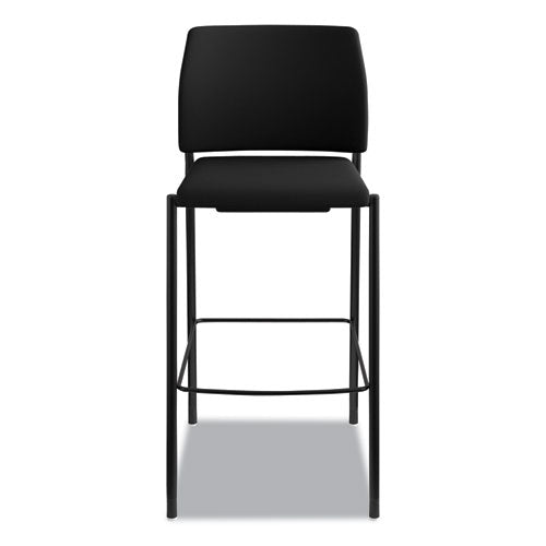 Accommodate Series Café Stool, Supports Up To 300 Lbs., Black Seat-black Back, Black Base
