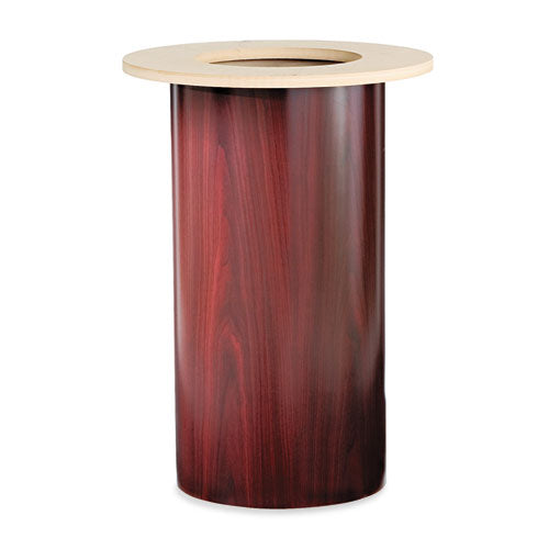 Laminate Cylinder Table Base, 18" Dia. X 28h, Mahogany