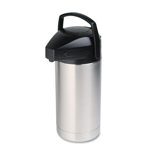 Commercial Grade Jumbo Airpot, 3.5l, Stainless Steel-black