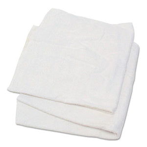 Woven Terry Rags, White, 15 X 17, 25 Lb-carton