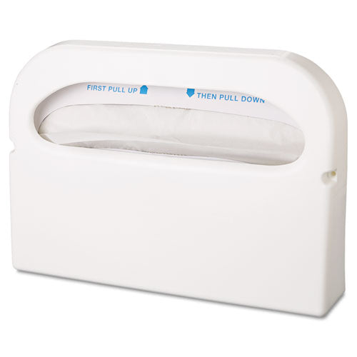 Health Gards Toilet Seat Cover Dispenser, Half-fold, 16 X 3.25 X 11.5, White, 2-box