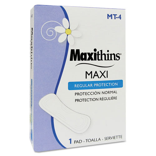 Maxithins Vended Sanitary Napkins, 100-carton