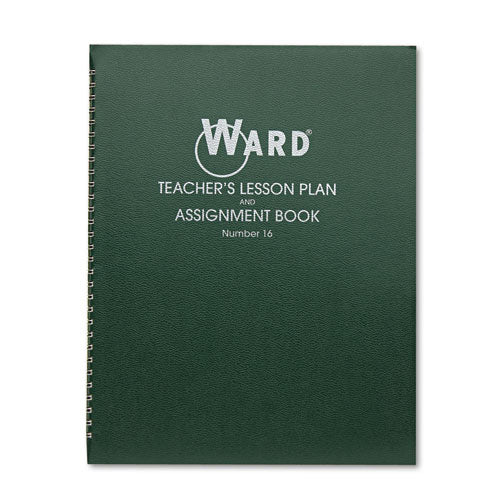Lesson Plan Book, Wirebound, 6 Class Periods-day, 11 X 8-1-2, 100 Pages, Green