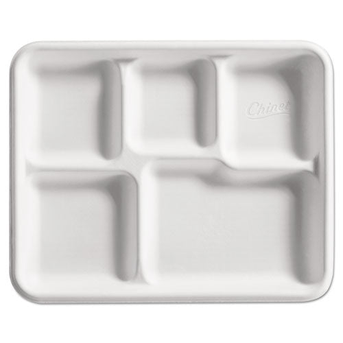 Heavy-weight Fiber Café Tray, 5-compartment, 8 1-2x10 1-2, 125-bg, 4 Bg-ct
