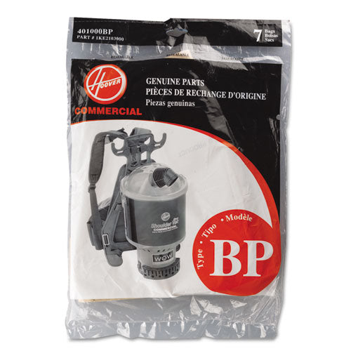Disposable Paper Liner For Commercial Backpack Vacuum Cleaner, 7pk-ea