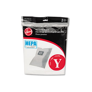 Hepa Y Filtration Bags For Hoover Upright Cleaners, 2pk-ea