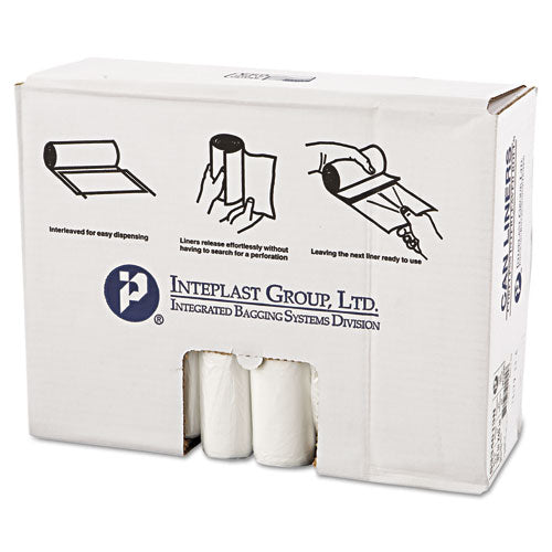 High-density Interleaved Commercial Can Liners, 33 Gal, 13 Microns, 33" X 40", Clear, 500-carton