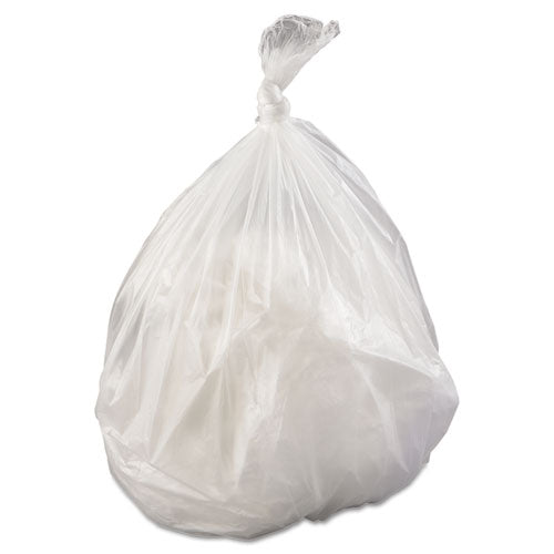 High-density Interleaved Commercial Can Liners, 45 Gal, 17 Microns, 40" X 48", Clear, 250-carton