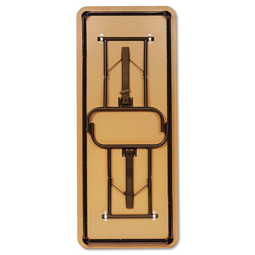 Premium Wood Laminate Folding Table, Rectangular, 60w X 30d X 29h, Mahogany