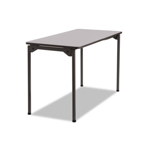 Maxx Legroom Rectangular Folding Table, 72w X 18d X 29-1-2h, Gray-charcoal