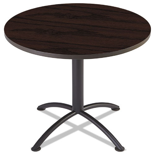 Iland Table, Contour, Round Seated Style, 36" Dia. X 29", Mahogany-black