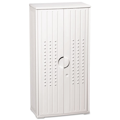 Officeworks Resin Storage Cabinet, 33w X 18d X 66h, Platinum