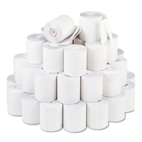 Impact Printing Carbonless Paper Rolls, 3" X 90 Ft, White-white, 50-carton