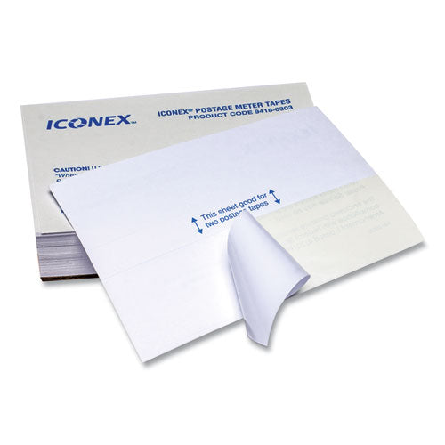 Postage Meter Labels, Double Tape Strips, 4 X 5.5 - 1.75 X 5.5, White, 2-sheet, 150 Sheets-pack