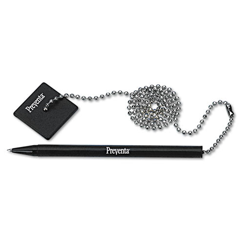 Preventa Stick Ballpoint Counter Pen, Medium 1mm, Black Ink, Black Barrel