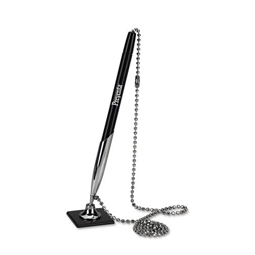 Preventa Deluxe Stick Ballpoint Counter Pen, Medium 1mm, Black Ink, Black Barrel