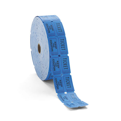 Consecutively Numbered Double Ticket Roll, Blue, 2000 Tickets-roll