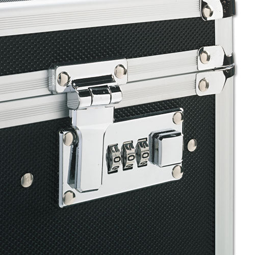 Locking Mobile File Chest, Letter-legal Files, 17.5" X 15.5" X 14.5", Black-chrome