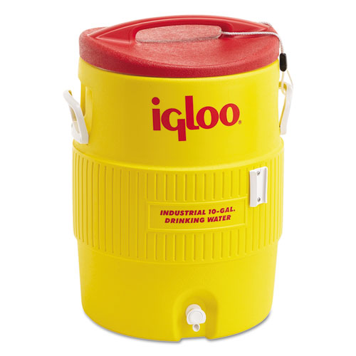 Industrial Water Cooler, 10 Gal, Yellow-red