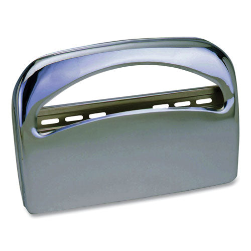 Metal Half-fold Toilet Seat Cover Dispenser, 16.35 X 2.45 X 11.55, Chrome