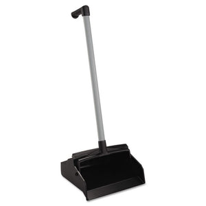 Lobbymaster Plastic Lobby Dustpan, 12" Wide, 32" High, Black Pan-white Handle, 6-carton