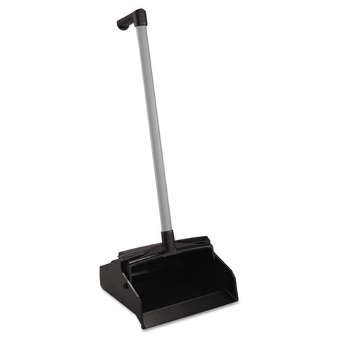 Lobbymaster Plastic Lobby Dustpan, 12" Wide, 32" High, Black Pan-white Handle, 6-carton