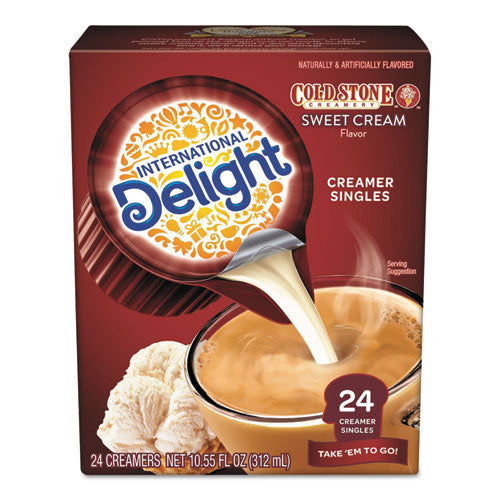 Flavored Liquid Non-dairy Creamer, Coldstone Sweet Cream, Mini Cups, 24-box